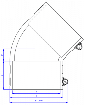 Maße Technische Zeichnung Flexibler Bogen