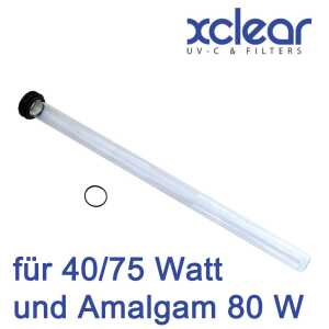 Quarzglas 40/75 + 80 Watt Amalgam Tauchstrahler
