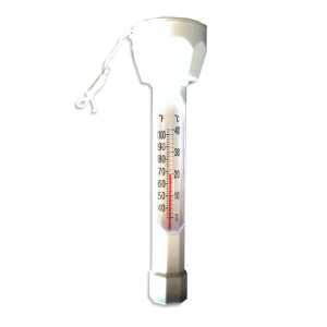 Analoger Schwimmbad Teich Combi Thermometer weiß...