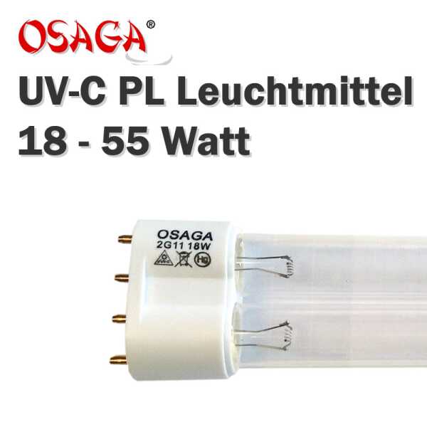 OSAGA UV-C Ersatzlampe PL 18-24-36-55 Watt, Sockel 2G11