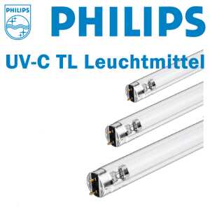 UV-C Philips Ersatzlampen TL 6-8-10-11-15-16-25-30-55 Watt