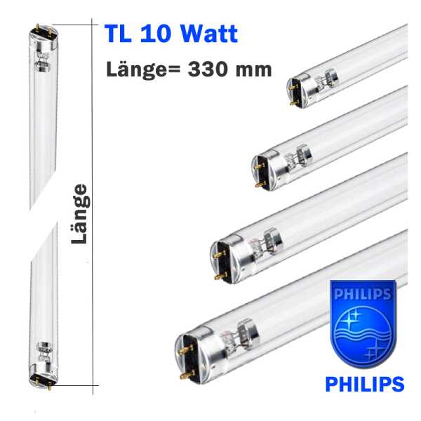 UV-C Philips Ersatzlampen TL 10 Watt