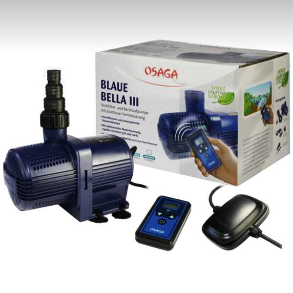 Blaue Bella III OBB regelbare Teichpumpe mit drahtloser Fernsteuerung