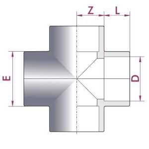 Kreuzstück PVC Ø 20 mm bis 110 mm