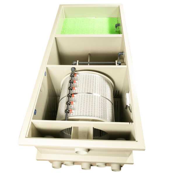 CL50-K Hel-x Keramik - Combi Trommelfilter mit integrierter Biokammer