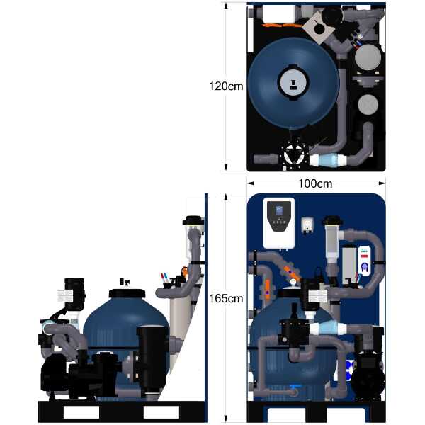 AquaForte Komplette Plug & Swim Filter Palette Biopool Typ 5
